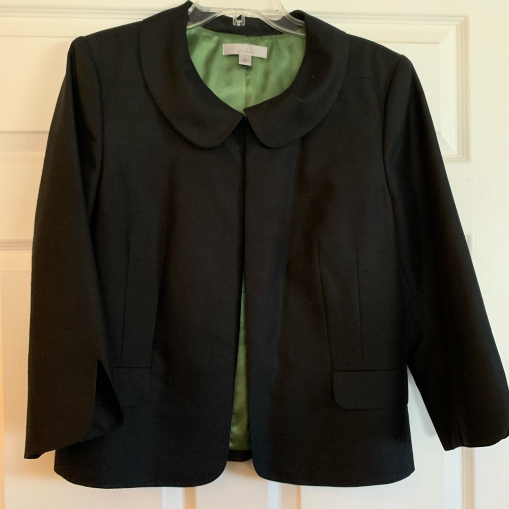 Black Caslon Jacket with Green Lining. Size 16